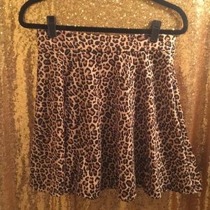 Xhilaration Leopard print skater skirt